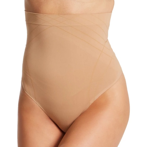 Maidenform Self Expressions High Waist Thong Beige / Nude 2XL - Picture 1 of 8